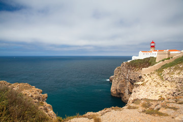 Lighthouse of Cabo de Sao Vicente, Sagres,Algarve,Portugal.