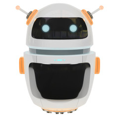 Futuristic digital chatbot 3D rendering