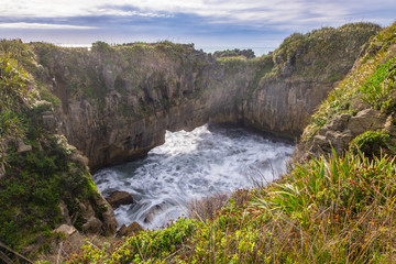 natural pond in the sea