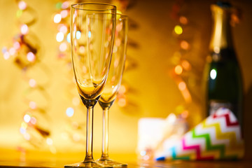 glasses of champagne