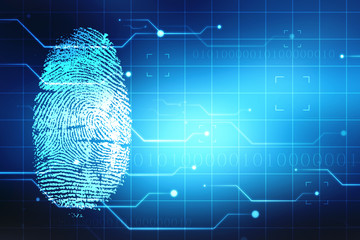 Fingerprint Scanning Technology Concept Illustration