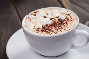 cappuccino with marshmallow