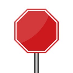 Road sign vector icon, Vector Blank Road Sign