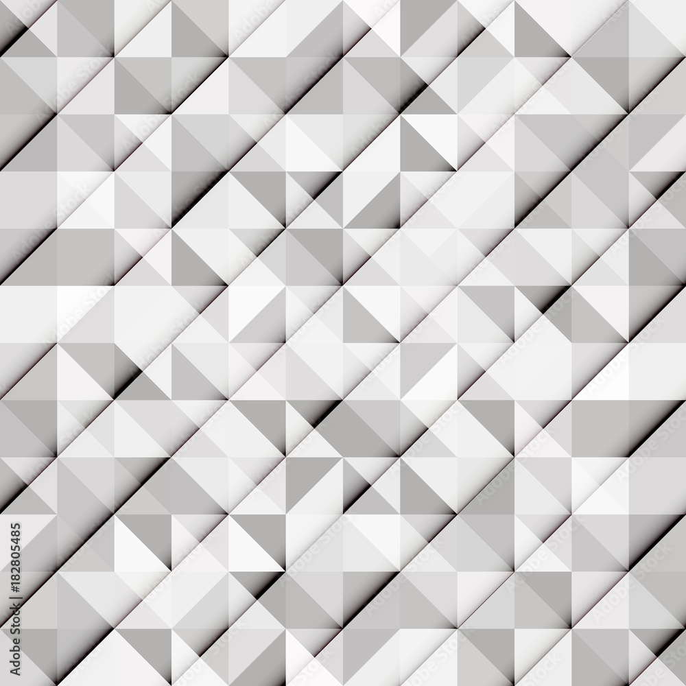 Poster abstract gray triangle and square in grey or white color pattern, vector illustration