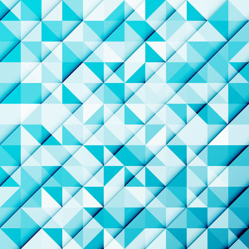 Abstract blue triangle and square in light blue color pattern, Vector illustration