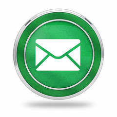 bouton courrier lettre vert
