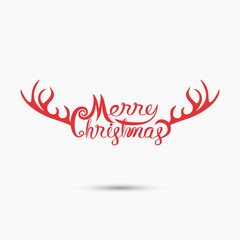 Merry Christmas Typographical Design Elements.Merry Christmas vector text calligraphic lettering design card template.Creative typography for Holiday greeting Poster.Calligraphy font style banner.