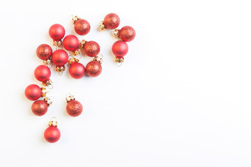 Red christmas baubles