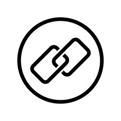 Vector of Link book icon in Circle line - vector iconic design