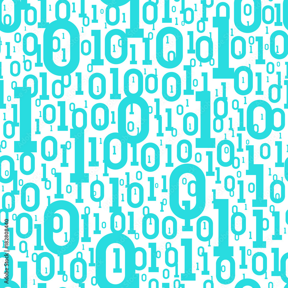  seamless pattern with abstract binary code, digital matrix background