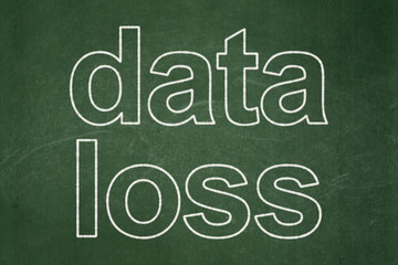 Information concept: text Data Loss on Green chalkboard background