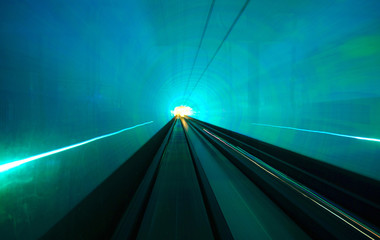 Shanghai light display tunnel.