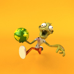 Fun zombie - 3D Illustration