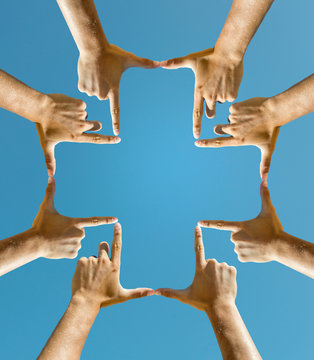 Hands making a Cross