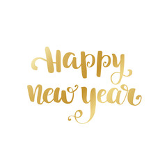 Merry Christmas brush lettering typography. Handwriting text design with winter handdrawn lettering. Happy New Year lettering set.