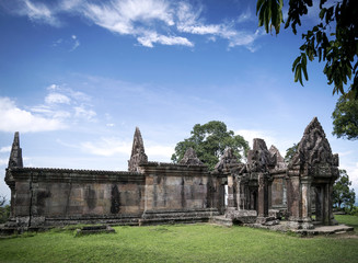 Fototapeta na wymiar preah vihear famous ancient temple ruins landmark in cambodia