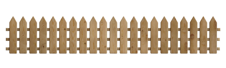 Wooden long fence