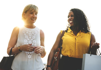 Woman Femininity Shopping Relax Concept