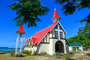 A church near the sea in Mauritius