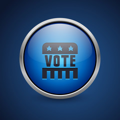 Push Button - Dark Blue Web Icon