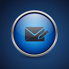 Push Button - Dark Blue Web Icon