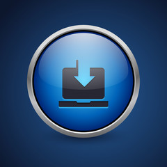 Push Button - Dark Blue Web Icon