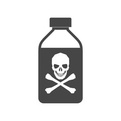 Old drug bottle, Deadly poison in bottle