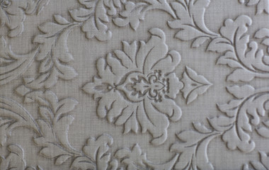 tile with an abstract white ornate pattern
