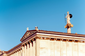 Obraz premium Street view of old buildings in Athens, Greece