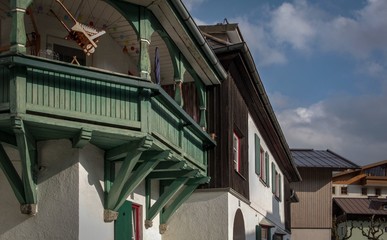 Fototapeta na wymiar Austrian architecture in holiday resort