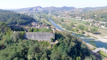 Obraz premium Beautiful aerial view of countryside