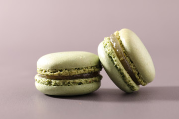 close up on macaroon