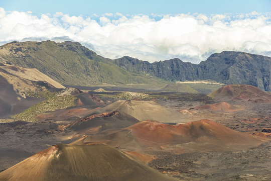 Crater landscape of Haleakala volcano on Maui