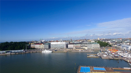Naklejka premium Beautiful aerial view of Helsinki, Finland