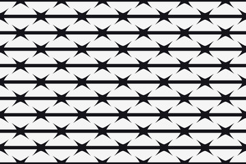 Naklejka premium Vector Seamless Pattern. Silhouette of Barbed Wire