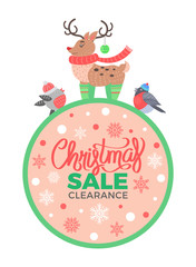Fototapeta na wymiar Christmas Sale Clearance on Vector Illustration