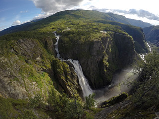 scenic view norway, waterfall