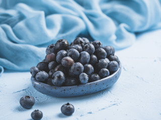 Blueberry background copy space