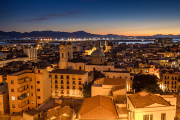 Architecture of Cagliari in Sardinia. Very popular place to visit in Italy