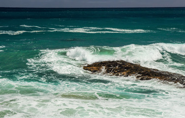Waves on the Pacific coast.