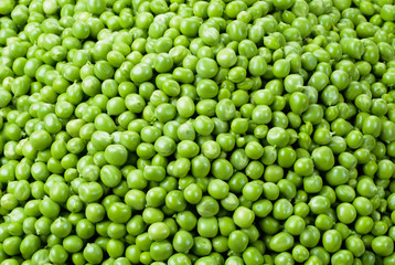 Fototapeta na wymiar Green Peas. Peas background. Vegetable background. Top view.