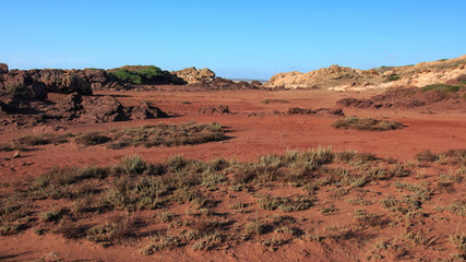 paesaggio lunare  presso Cala Pregonda - isola di Minorca (Baleari)