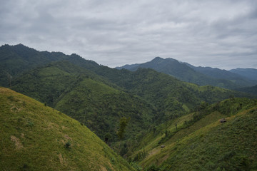 Obraz premium Beautiful mountain with rice field