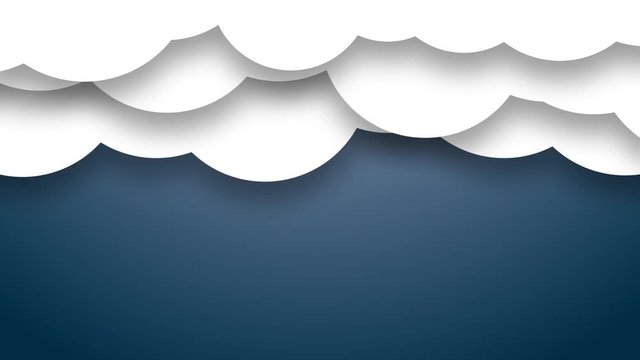 News cloud. Animated clouds. Blue.