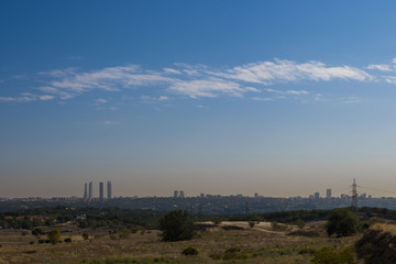 Naklejka premium Vista de la contaminación sobre Madrid