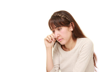 Fototapeta premium young woman cries