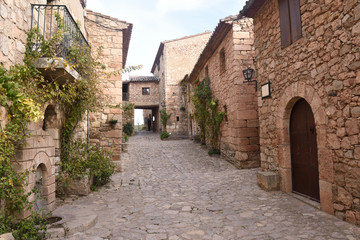Fototapeta na wymiar street of Siurana, El Priorat, Tarragona province, Catalonia, Spain