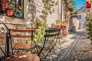 Fototapeta na wymiar Alacati Town is a popular destination in Izmir,Turkey