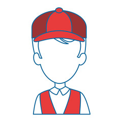 young man avatar character vector illustration design