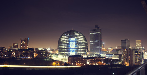 long exposure shot of manchester city